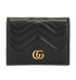 Gucci GG Marmont Card Case Wallet, &pound;180, Accessories, Black, Leather, Front view